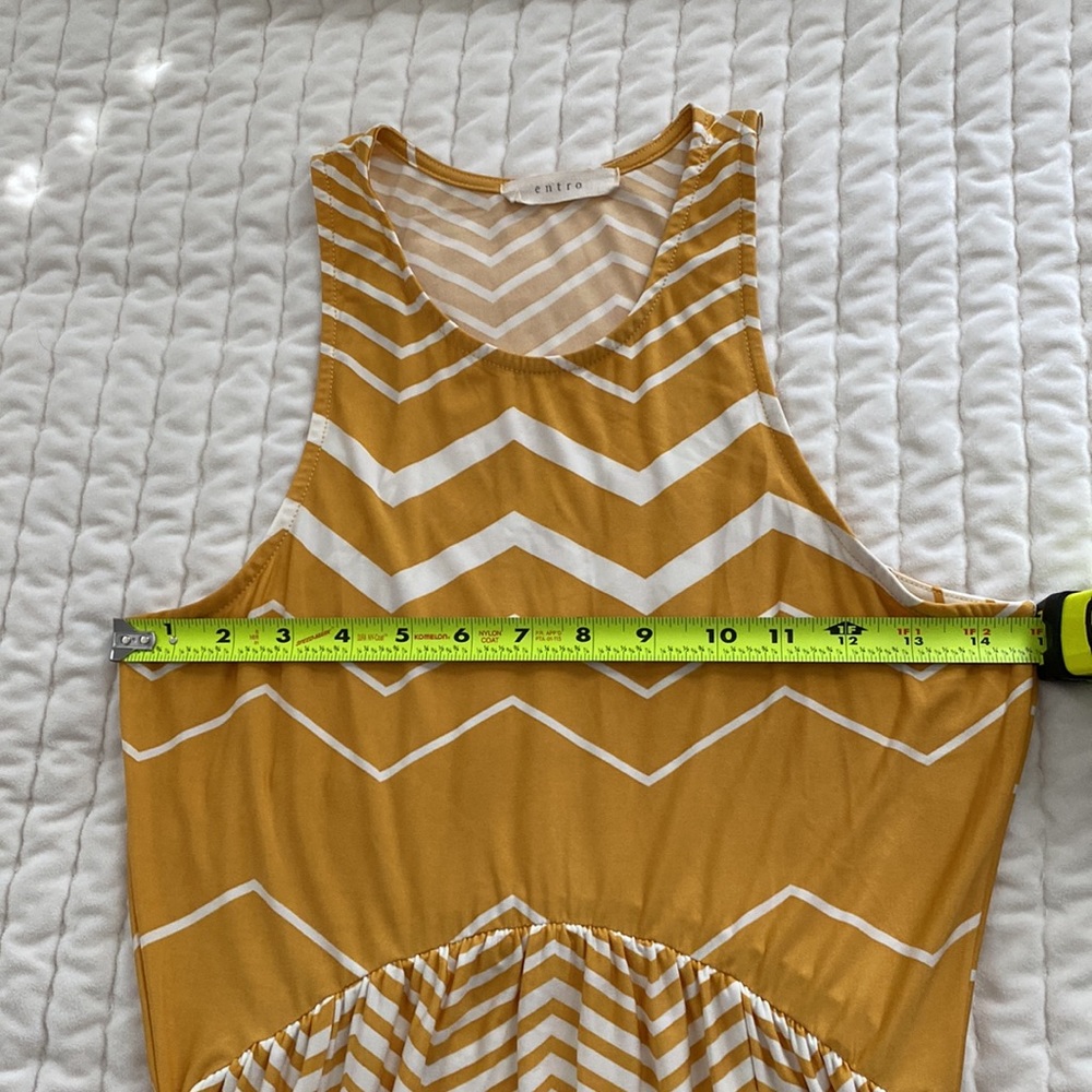 ENTRO Sleeveless Chevron Pattern Maxi Dress Size Small - Picture 10 of 11